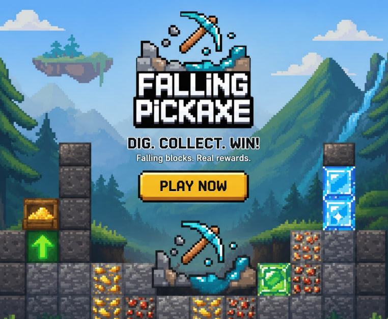 Falling Pickaxe App